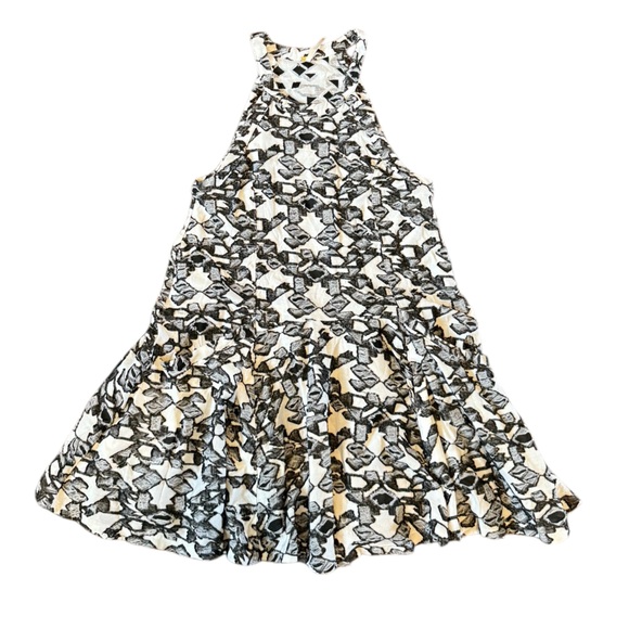 Dress Free People Black and White halter pockets Distressed Patterned Dress - Picture 2 of 6